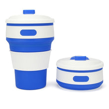 Load image into Gallery viewer, 350ML Silicone Folding Coffee Cups Portable Outdoors Travel Drinking Mug Collapsible Water Tea Cup
