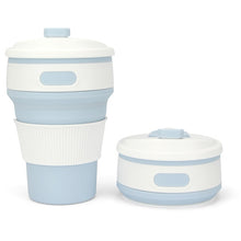 Load image into Gallery viewer, 350ML Silicone Folding Coffee Cups Portable Outdoors Travel Drinking Mug Collapsible Water Tea Cup

