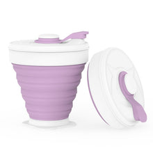 Load image into Gallery viewer, 350ML Silicone Folding Coffee Cups Portable Outdoors Travel Drinking Mug Collapsible Water Tea Cup
