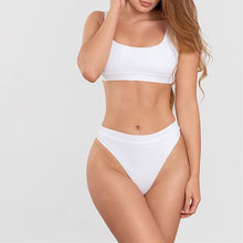 Load image into Gallery viewer, 2020 High Waist Bathing Suits Push Up Sexy Yellow Swimsuit Women Sport Crop Bikini Sets Woman Beach Swimwear Brazilian Clothes
