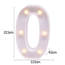 Load image into Gallery viewer, Luminous 26 English Alphabet Shiny LED Night Lamp 0-9 Digital Creative LED Night Light New Years Wedding Party Letter Decoration
