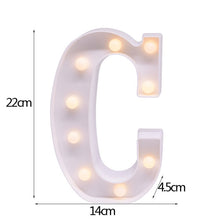 Load image into Gallery viewer, Luminous 26 English Alphabet Shiny LED Night Lamp 0-9 Digital Creative LED Night Light New Years Wedding Party Letter Decoration
