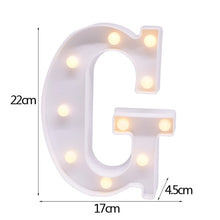 Load image into Gallery viewer, Luminous 26 English Alphabet Shiny LED Night Lamp 0-9 Digital Creative LED Night Light New Years Wedding Party Letter Decoration
