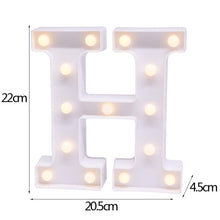 Load image into Gallery viewer, Luminous 26 English Alphabet Shiny LED Night Lamp 0-9 Digital Creative LED Night Light New Years Wedding Party Letter Decoration
