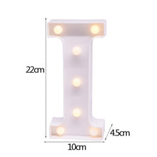 Load image into Gallery viewer, Luminous 26 English Alphabet Shiny LED Night Lamp 0-9 Digital Creative LED Night Light New Years Wedding Party Letter Decoration
