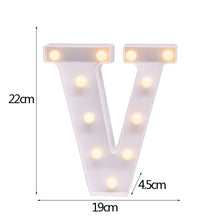 Load image into Gallery viewer, Luminous 26 English Alphabet Shiny LED Night Lamp 0-9 Digital Creative LED Night Light New Years Wedding Party Letter Decoration
