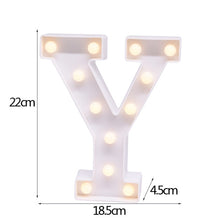 Load image into Gallery viewer, Luminous 26 English Alphabet Shiny LED Night Lamp 0-9 Digital Creative LED Night Light New Years Wedding Party Letter Decoration
