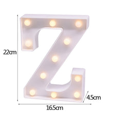 Load image into Gallery viewer, Luminous 26 English Alphabet Shiny LED Night Lamp 0-9 Digital Creative LED Night Light New Years Wedding Party Letter Decoration
