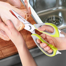 Load image into Gallery viewer, Multi-Function Kitchen Scissors Cutter Knife Board Stainless Steel Kitchen Cut Chicken Bones Food Meat Scissors
