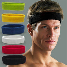 Load image into Gallery viewer, 1PC Headband Women/Men Cotton Sweat Sweatband Headband Yoga Gym Stretch Head Band For Sport elasticity Sweat Bands Sports Safety
