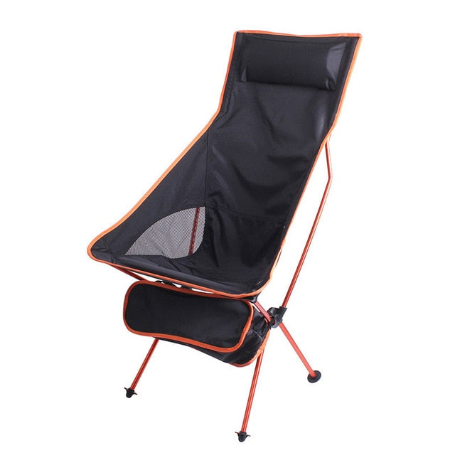 Outdoor Camping Chair Oxford Cloth Portable Folding Lengthen Camping Ultralight Chair Seat for Fishing Festival Picnic BBQ Beach