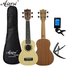 Load image into Gallery viewer, Aiersi brand 21 Inch student hawaii gecko ukelele factory price mahogany Soprano guitar 4 string Ukulele with bag capo tuner
