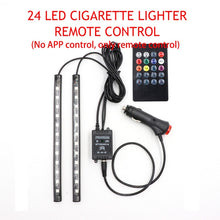 Load image into Gallery viewer, LED Car Foot Light Ambient Lamp With USB Wireless Remote Music Control Multiple Modes Automotive Interior Decorative Lights
