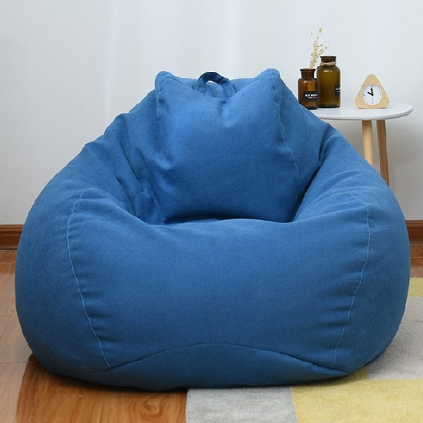 1 Piece Large Small Lazy Sofas Cover Chairs Without Filler Linen Cloth Lounger Seat Bean Bag Pouf Puff Couch Tatami Living Room