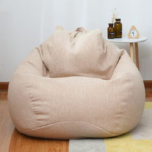 Load image into Gallery viewer, 1 Piece Large Small Lazy Sofas Cover Chairs Without Filler Linen Cloth Lounger Seat Bean Bag Pouf Puff Couch Tatami Living Room

