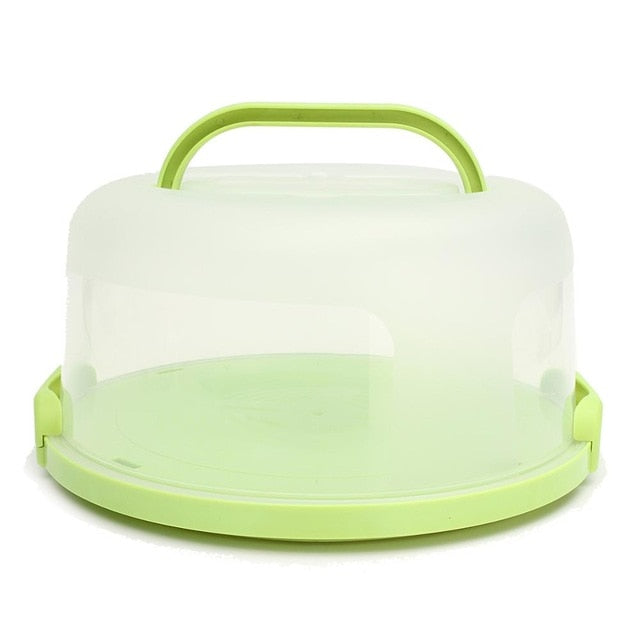 30X15cm Round Cake Carrier Portable Plastic Pastry Storage Box Dessert Container Cover Case Birthday Wedding Party Supplies