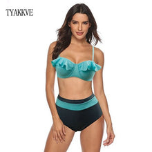 Load image into Gallery viewer, TYAKKVE Sexy 2020 Bikini Set Swimwear Women Print Swimsuit Push Up Polka Dots Plus Size Bathing Suit Beachwear Biquini 3XL
