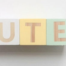 Load image into Gallery viewer, 6x6cm Large Wooden Alphabet Letters Cubes,Wood Square Big English ABC Blocks,Toddlers/Baby Montessori Learning Educational Toys
