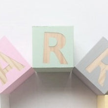 Load image into Gallery viewer, 6x6cm Large Wooden Alphabet Letters Cubes,Wood Square Big English ABC Blocks,Toddlers/Baby Montessori Learning Educational Toys
