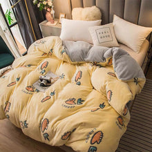 Load image into Gallery viewer, JUSTCHIC Winter Double-sided Thickened Snow Fleece Quilt Cover Cute Cartoon Baby Duvet Cover Sofa Blanket AB Version
