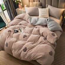 Load image into Gallery viewer, JUSTCHIC Winter Double-sided Thickened Snow Fleece Quilt Cover Cute Cartoon Baby Duvet Cover Sofa Blanket AB Version
