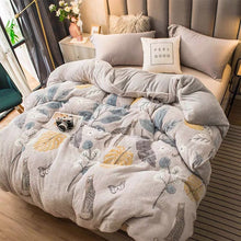 Load image into Gallery viewer, JUSTCHIC Winter Double-sided Thickened Snow Fleece Quilt Cover Cute Cartoon Baby Duvet Cover Sofa Blanket AB Version
