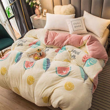 Load image into Gallery viewer, JUSTCHIC Winter Double-sided Thickened Snow Fleece Quilt Cover Cute Cartoon Baby Duvet Cover Sofa Blanket AB Version
