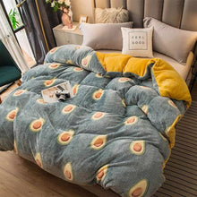 Load image into Gallery viewer, JUSTCHIC Winter Double-sided Thickened Snow Fleece Quilt Cover Cute Cartoon Baby Duvet Cover Sofa Blanket AB Version
