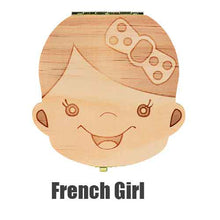 Load image into Gallery viewer, Baby Tooth Box Poland/English/Dutch/Russian/French /Italian  Wooden Milk Teeth Organizer Storage Boys Girls Baby Souvenirs Gift
