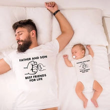 Load image into Gallery viewer, Father and Son Best Friends for Life Family Matching Family Look T Shirt Baby Dad Matching Clothes Father and Son Matching
