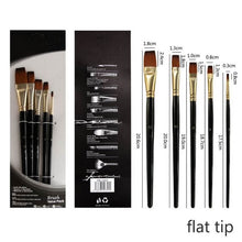 Load image into Gallery viewer, 4Pcs/5Pcs/6Pcs Artist Wood Handle Paint Brush Set Eco-friendly Drawing Acrylic Oil Painting Pen Nylon Hair Painting Brush

