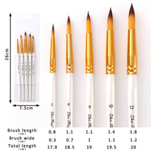 Load image into Gallery viewer, 4Pcs/5Pcs/6Pcs Artist Wood Handle Paint Brush Set Eco-friendly Drawing Acrylic Oil Painting Pen Nylon Hair Painting Brush
