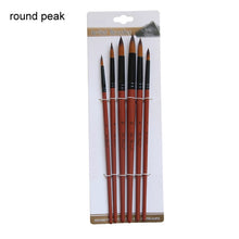 Load image into Gallery viewer, 4Pcs/5Pcs/6Pcs Artist Wood Handle Paint Brush Set Eco-friendly Drawing Acrylic Oil Painting Pen Nylon Hair Painting Brush
