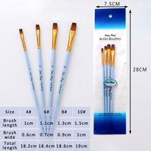 Load image into Gallery viewer, 4Pcs/5Pcs/6Pcs Artist Wood Handle Paint Brush Set Eco-friendly Drawing Acrylic Oil Painting Pen Nylon Hair Painting Brush
