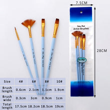 Load image into Gallery viewer, 4Pcs/5Pcs/6Pcs Artist Wood Handle Paint Brush Set Eco-friendly Drawing Acrylic Oil Painting Pen Nylon Hair Painting Brush
