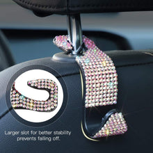 Load image into Gallery viewer, 2Pcs Car Seat Hook Auto Coat Back Universal Headrest Mount Storage Holder Bling Rhinestones Hanger Car Interior Accessories
