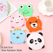 Load image into Gallery viewer, Cartoon Silicone Car Mug Coaster Portable Home Office Milk Coffee Mug Cup Mat Non-slip Car Cup Mats Cute Animals Cup Pad Coaster
