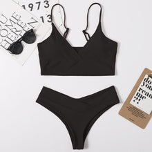 Load image into Gallery viewer, High Waist Bikini 2020 Women Swimwear Female Swimsuits Black Sexy Thong Bikinis Set Beach Wear Swimming for Women Bathing Suit
