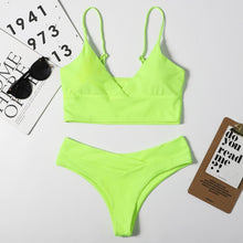Load image into Gallery viewer, High Waist Bikini 2020 Women Swimwear Female Swimsuits Black Sexy Thong Bikinis Set Beach Wear Swimming for Women Bathing Suit
