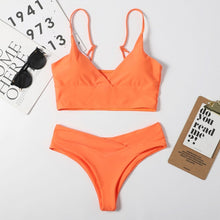 Load image into Gallery viewer, High Waist Bikini 2020 Women Swimwear Female Swimsuits Black Sexy Thong Bikinis Set Beach Wear Swimming for Women Bathing Suit
