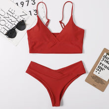Load image into Gallery viewer, High Waist Bikini 2020 Women Swimwear Female Swimsuits Black Sexy Thong Bikinis Set Beach Wear Swimming for Women Bathing Suit
