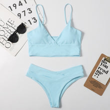 Load image into Gallery viewer, High Waist Bikini 2020 Women Swimwear Female Swimsuits Black Sexy Thong Bikinis Set Beach Wear Swimming for Women Bathing Suit
