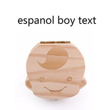Load image into Gallery viewer, Baby Tooth Box Poland/English/Dutch/Russian/French /Italian  Wooden Milk Teeth Organizer Storage Boys Girls Baby Souvenirs Gift
