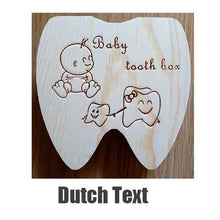 Load image into Gallery viewer, Baby Tooth Box Poland/English/Dutch/Russian/French /Italian  Wooden Milk Teeth Organizer Storage Boys Girls Baby Souvenirs Gift
