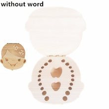 Load image into Gallery viewer, Baby Tooth Box Poland/English/Dutch/Russian/French /Italian  Wooden Milk Teeth Organizer Storage Boys Girls Baby Souvenirs Gift
